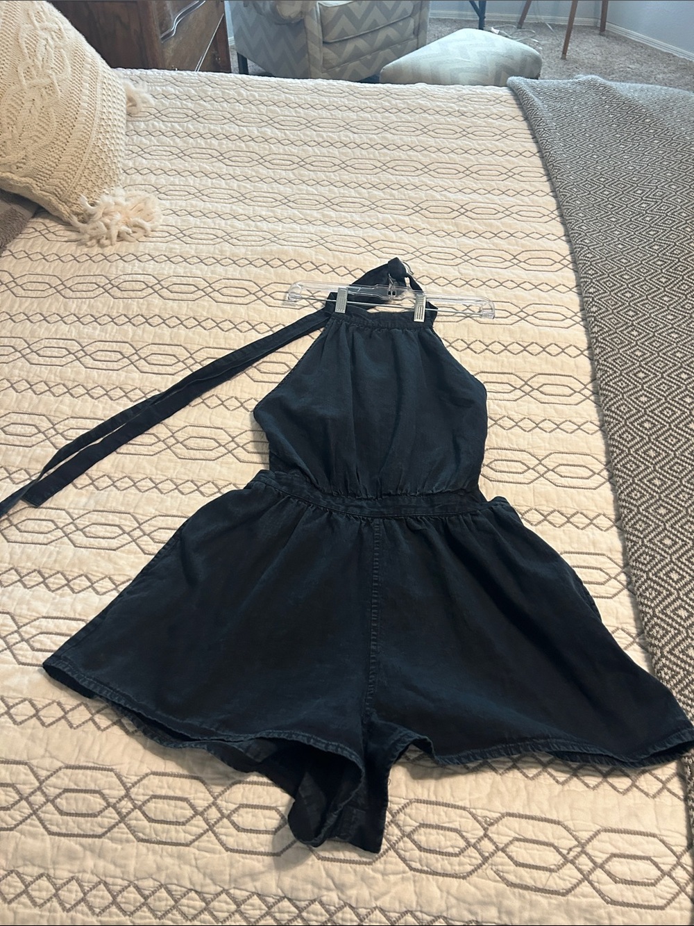 NWOT ! Free People Navy Halter Romper